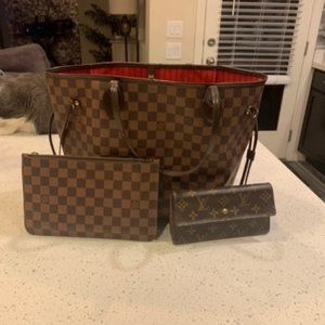 Louis Vuitton Neverfull NM MM Damier Handbag